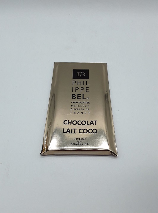 Chocolaterie Philippe Bel Meilleur Ouvrier de France Chocolatier Chocolat Lait Coco 100g