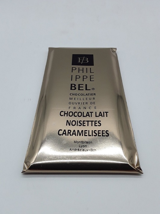 Chocolaterie Philippe Bel Meilleur Ouvrier de France Chocolatier Chocolat Lait Noisettes caramélisées 100g
