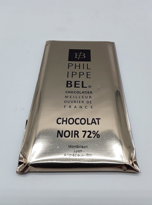 Chocolaterie Philippe Bel Meilleur Ouvrier de France Chocolatier Chocolat Noir 72% 100g