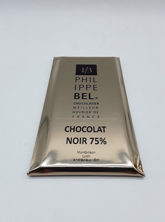 Chocolaterie Philippe Bel Meilleur Ouvrier de France Chocolatier Chocolat Noir 75% 100g