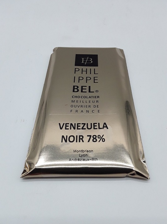 Chocolaterie Philippe Bel Meilleur Ouvrier de France Chocolatier Venezuela Noir 78% 100g
