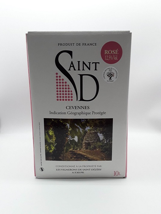 Les Vignerons de Saint-Dézéry Saint D Rosé IGP Gard BIB 10L