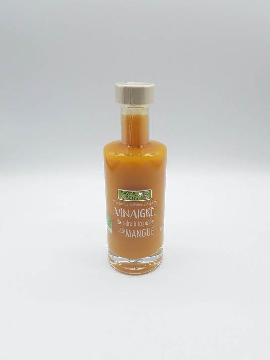 Savor & Sens Créations Vinaigre de Cidre & Pulpe de Mangue Bio 25cl