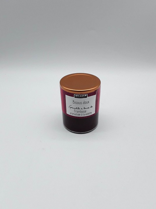 Savor & Sens Créations Bisous Doux Spécialité à base de Framboise aromatisée à la violette 150g